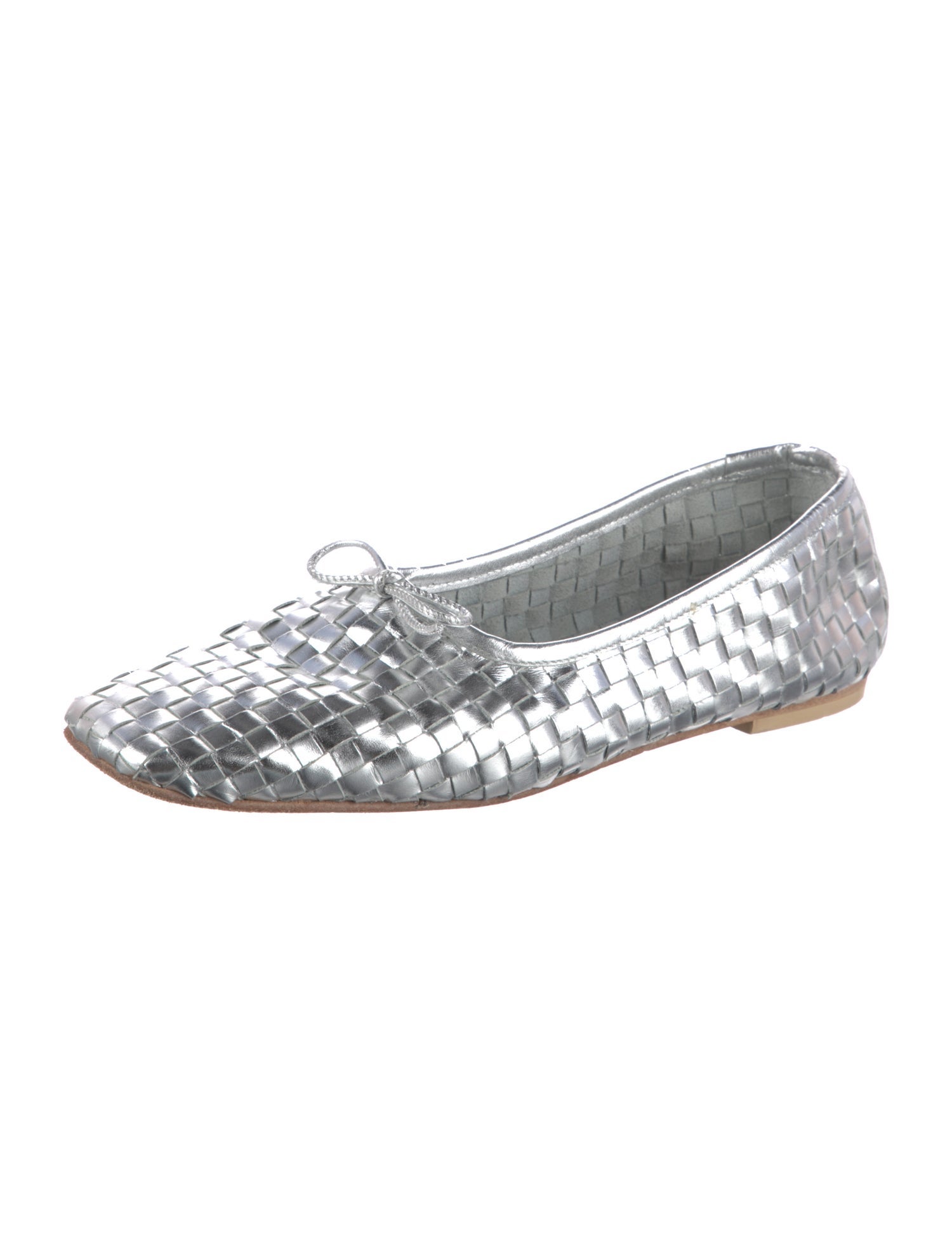 Freda Salvador Leather Bow Accents Ballet Flats